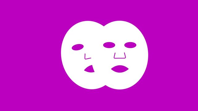 Facial mask cosmetics packaging animation. Clean face mask product design, Modern motion graphics.