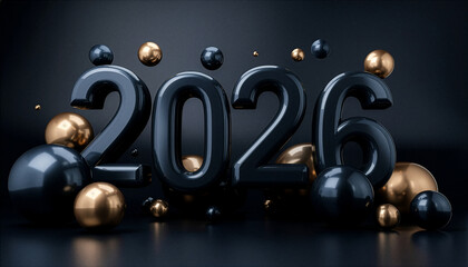 Elegant New Year 2026 layouts with minimalistic style, bright accents, and festive mood for ads and print.