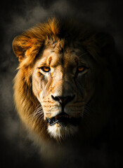 Fototapeta premium close up portrait of a lion