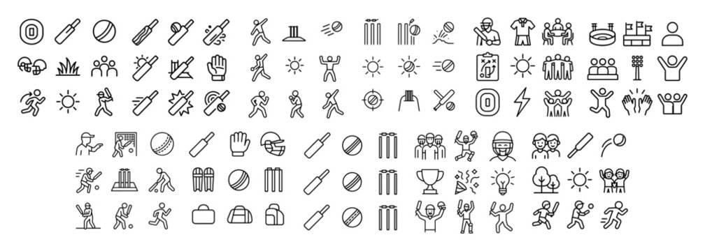 Diverse sports icon set in black and white