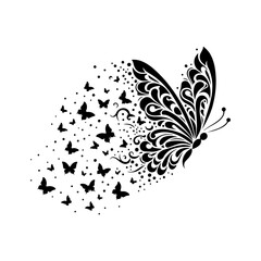 Grateful Butterfly Clip Art Vector Design