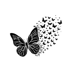 Grateful Butterfly Clip Art Vector Design