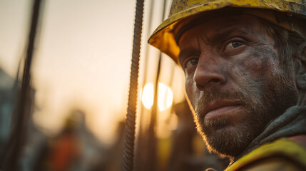 Construction Worker Close-Up