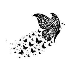 Grateful Butterfly Clip Art Vector Design