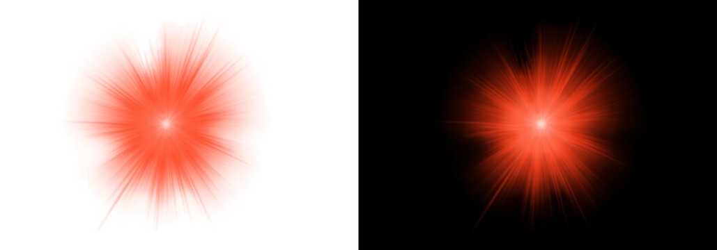 Realistic sun glare red light shining light effects bright burst with rays vector transparent elements sun flash sunlight effect warm light bright glow stars explosion collection