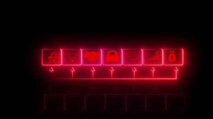 neon sign of the world: a digital illustration concept for business technology with a green glow - Powered by Adobe