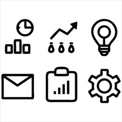 Minimal Business & Office  Icons &ndash; Professional Corporate Vector Set