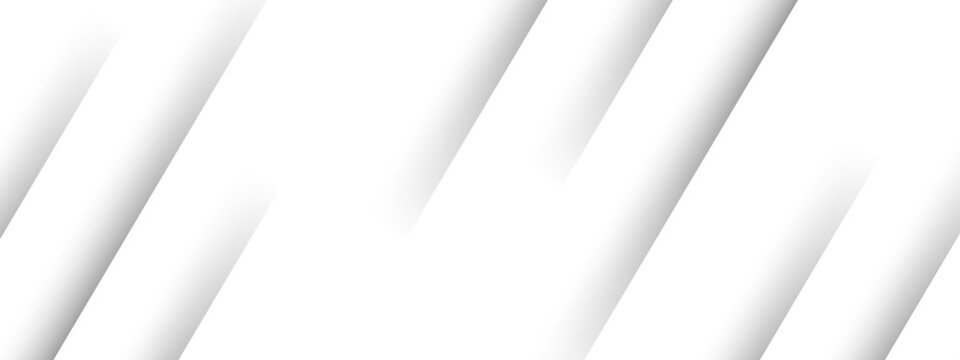 Minimalist White Background with Diagonal Geometric Stripes & Soft Shadows. Clean 3D Material Design Style Texture Ideal for Corporate Presentations, Modern Websites, Business Cards, and Tech Backdrop