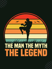 Boxing vintage t-shirt design