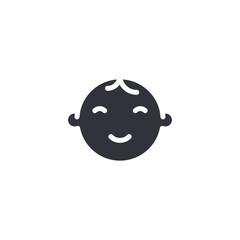 A smiling baby face icon representing warmth, gentle emotion, and positive moments in early childhood experiences.