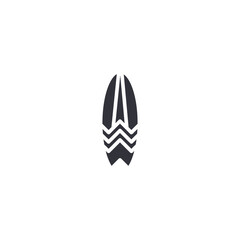 A surfboard icon representing beach activities, surfing lifestyle, ocean sports culture, and energetic coastal recreation themes.