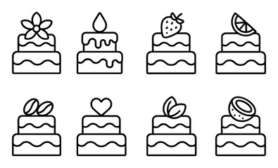Wedding Cake Icon Grid