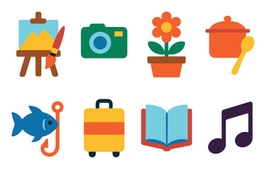Colorful Hobby Icons