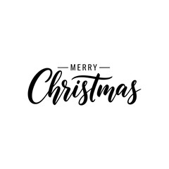 Fototapeta premium Elegant Merry Christmas calligraphy wishes everyone a happy and joyous holiday season greeting