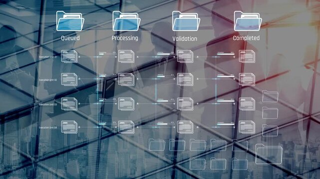 Task workflow system showing document progress through stages. Task tracking improves productivity, ensures visibility, task tracking supports planning, and task tracking manages status. Marrow
