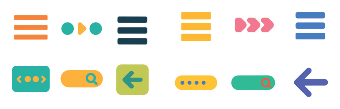 Colorful UI Icon Set