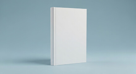 Fototapeta premium Plain White Book Isolated on Neutral Background High Quality Template
