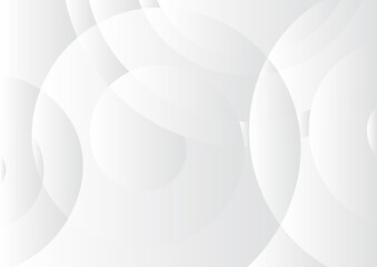 Abstract white and gray background with smooth, overlapping circles and subtle gradients, creating a modern and clean design for wallpaper or presentation