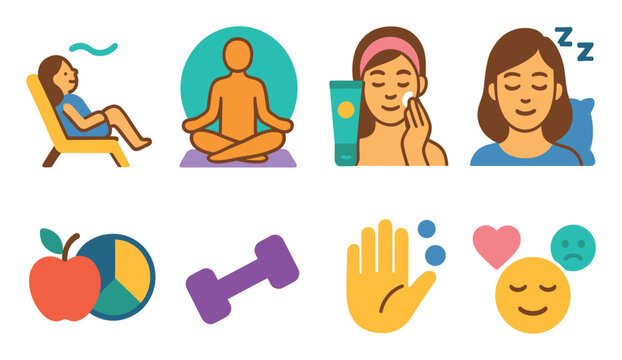 Vector Self-Care Icons - Powered by Adobe