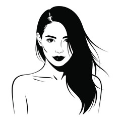 woman with long hair