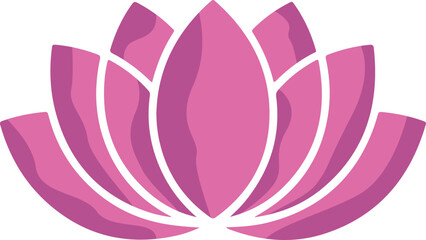 Pink lotus flower isolated on transparent background