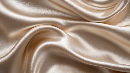 Elegant champagne silk fabric texture for luxurious designs and backgrounds, perfect for adding a touch of sophistication to your project