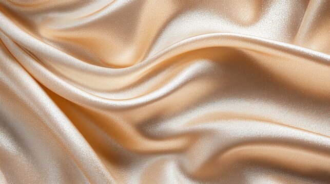 Elegant shimmering gold silk fabric with soft folds for luxurious backgrounds and designs adding richness and sophistication to your creative projects - Powered by Adobe