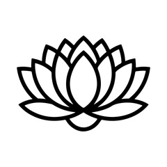 Lotus flower vector illustration isolated on transparent background