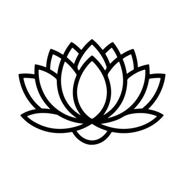 Lotus flower vector illustration isolated on transparent background