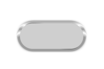 Transparent oval capsule glass plate with silver rim realistic shadow mockup for product display overlay modern clean design element background illustration vector