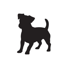 Small Dog Silhouette Vector Icon