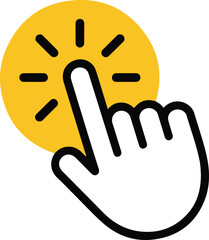 Obraz premium Click icon for digital interaction