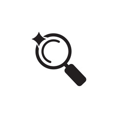 Magnifying Glass Search Icon Isolated on White Background
