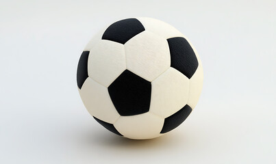 Soccer ball football flat line 3d icon