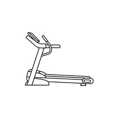 Obraz premium Vector Outline Treadmill Icon, Fitness Gym Exercise Equipment on Transparent Background