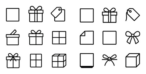 Minimalist Gift Icons