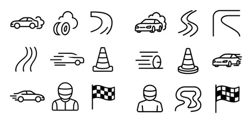 Minimalist Drifting Icons