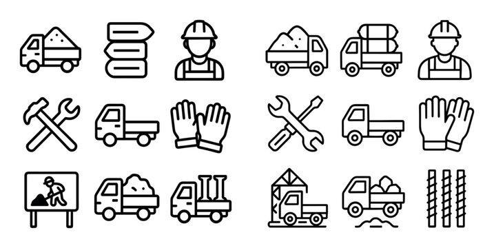 Minimalist Kei Truck Icons