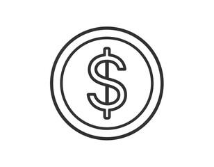 Obraz premium Dollar symbol icon with transparent background