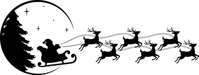 santa claus vector silhouette