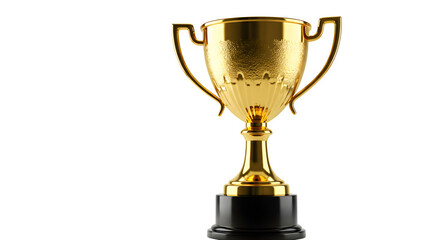 Gold Textured Trophy Shines against Black. Perfect for award presentations, event graphics, and competition posters.