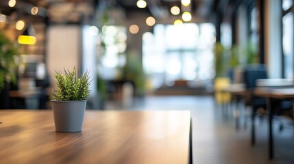 Bring nature indoors with this stylish plant in a modern office space, perfect for adding a touch of serenity and freshness to any work environment