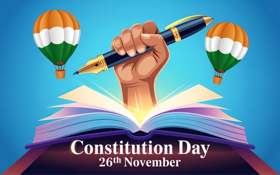 National Constitution Day honoring justice, freedom, and democratic values. - Powered by Adobe