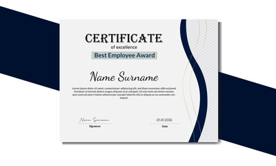 Corporate Certificate Template | Modern & Stylish Layout
