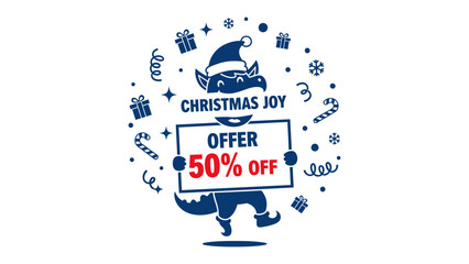 Christmas Joy Offer: Festive graphics present a limited-time offer, combining holiday spirit with a promotional message, complete with festive embellishments and cheerful design.