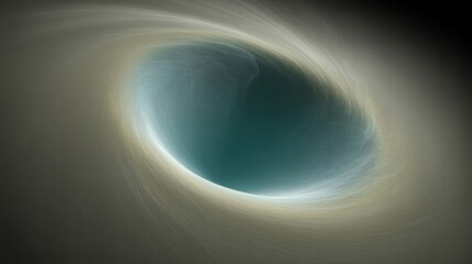Abstract representation of a black hole with accretion disk in deep space.