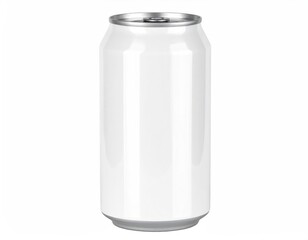 Plain, white can. Metallic lid and bottom. Clean