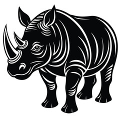 Fototapeta premium rhinoceros vector icon