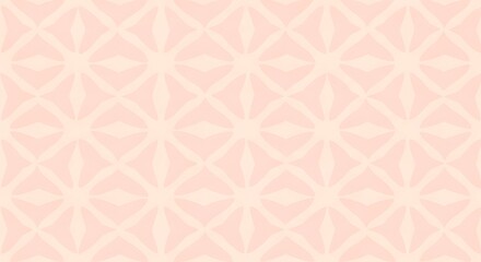 Subtle geometric pattern in soft peach and white tones