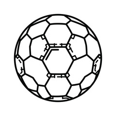 Fototapeta premium Illustration of a soccer ball isolated on